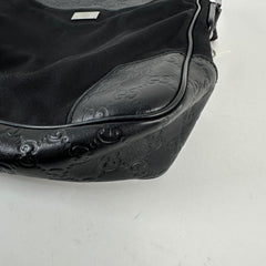 Gucci Black Leather Embossed Cross Body