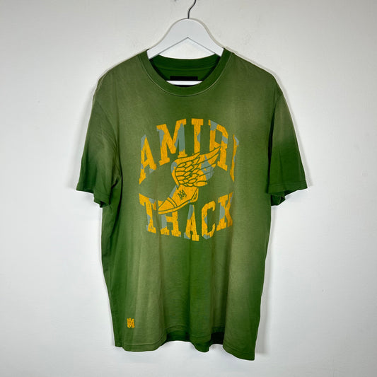 Amiri Green/Yellow Track T-shirt Size L