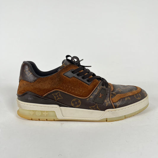 Louis Vuitton Brown Suede Trainers LV 8.5