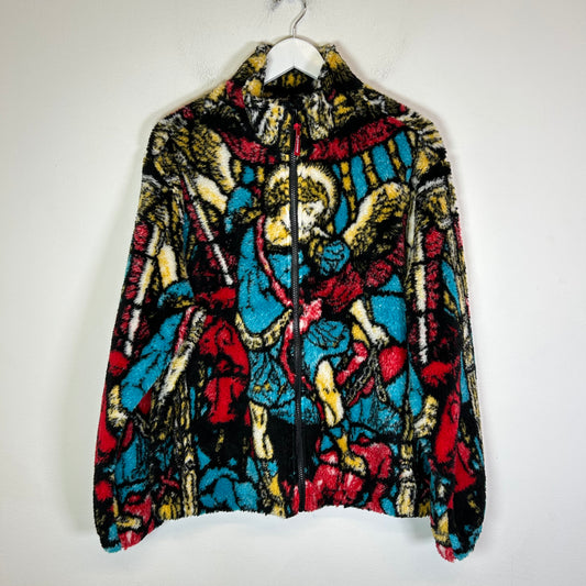 Supreme Multicolor Saint Michael Fleece Jacket Size M