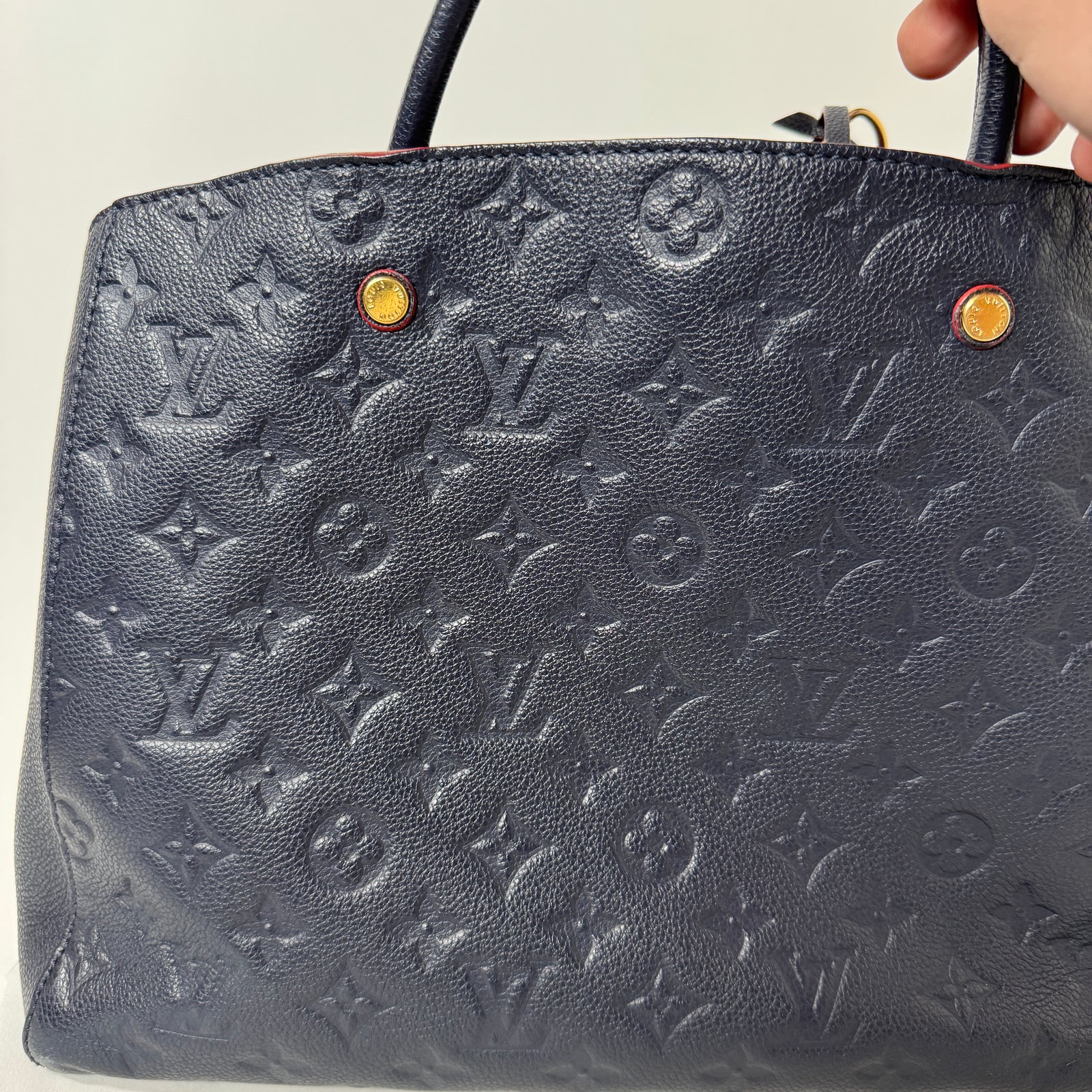 Louis Vuitton Navy Montaigne GM Monogram Empreinte