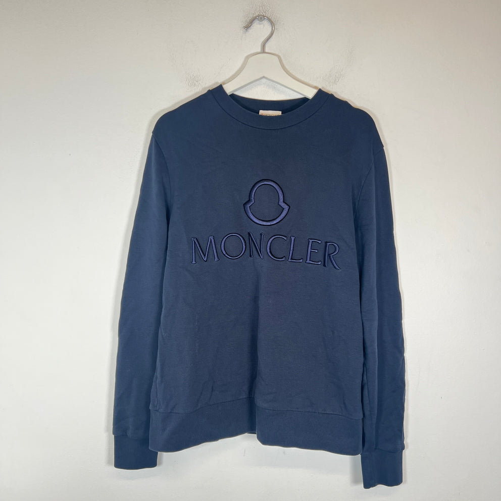 Moncler Navy Maglia Girocollo Crewneck Size L