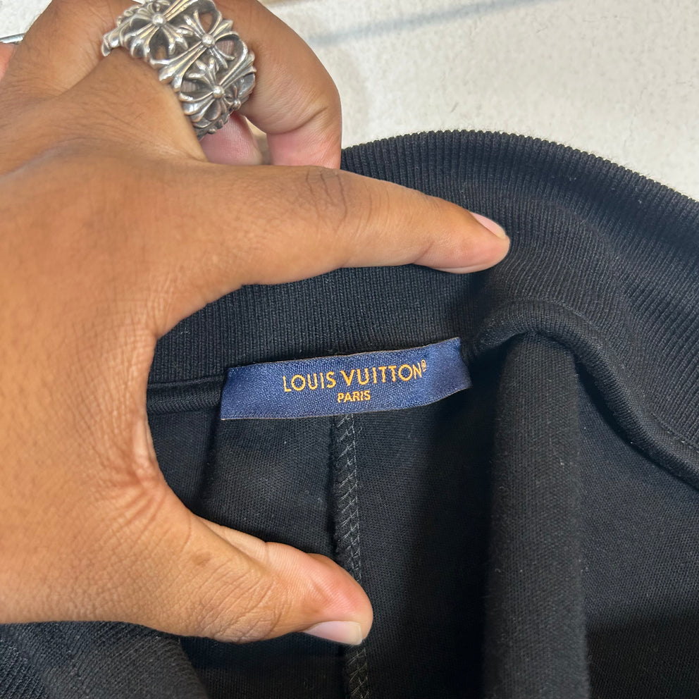 Louis Vuitton Black Pearl Zip Shorts Size S