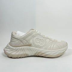 Gucci Beige Interlocking G Ripple Mesh Sneaker Size GG 10
