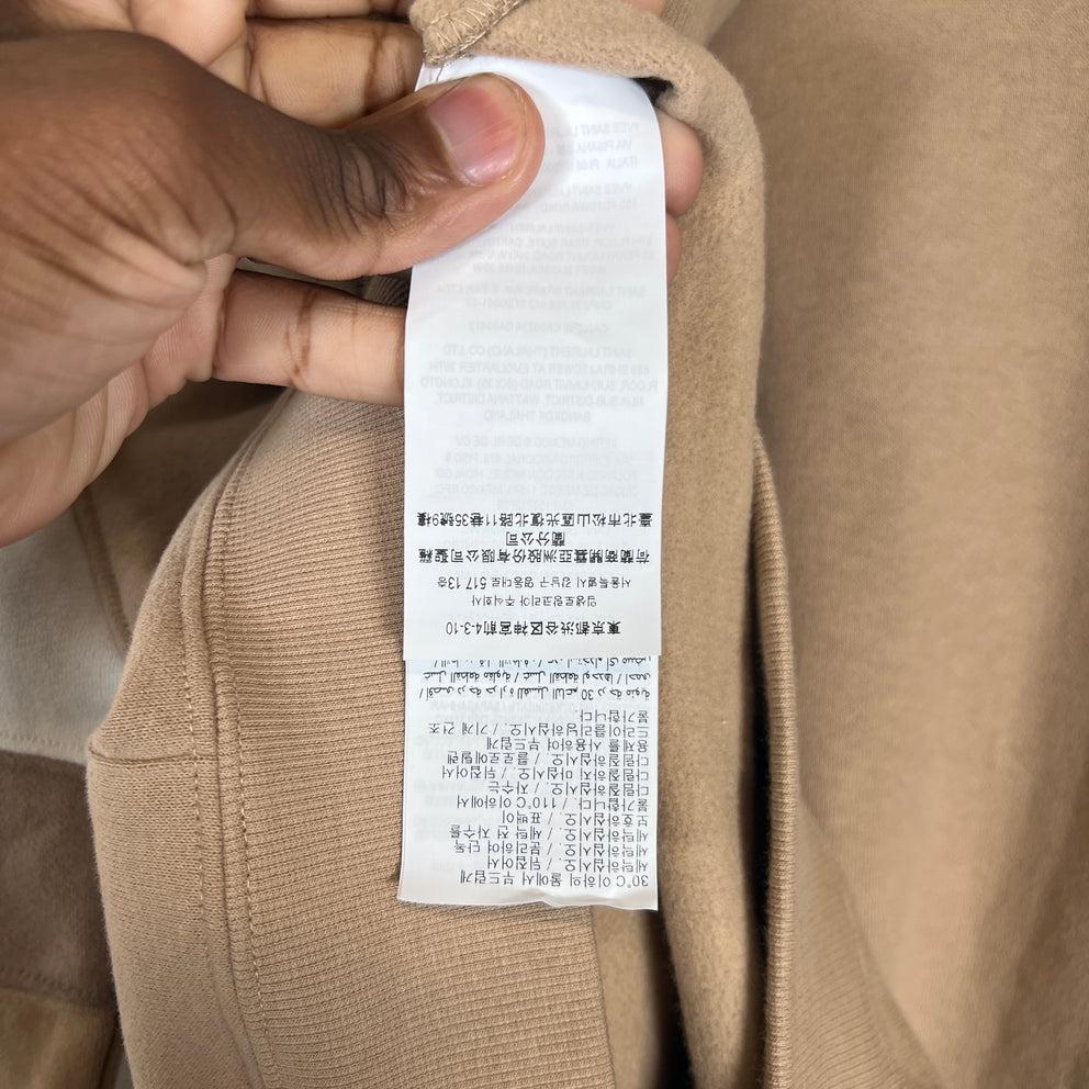 Saint Laurent Beige Logo Hoodie Size XXL