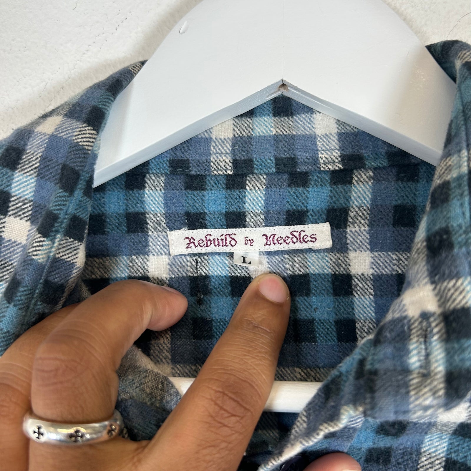 Needles Rebuild 7 Cuts Flannel Shirt Size L