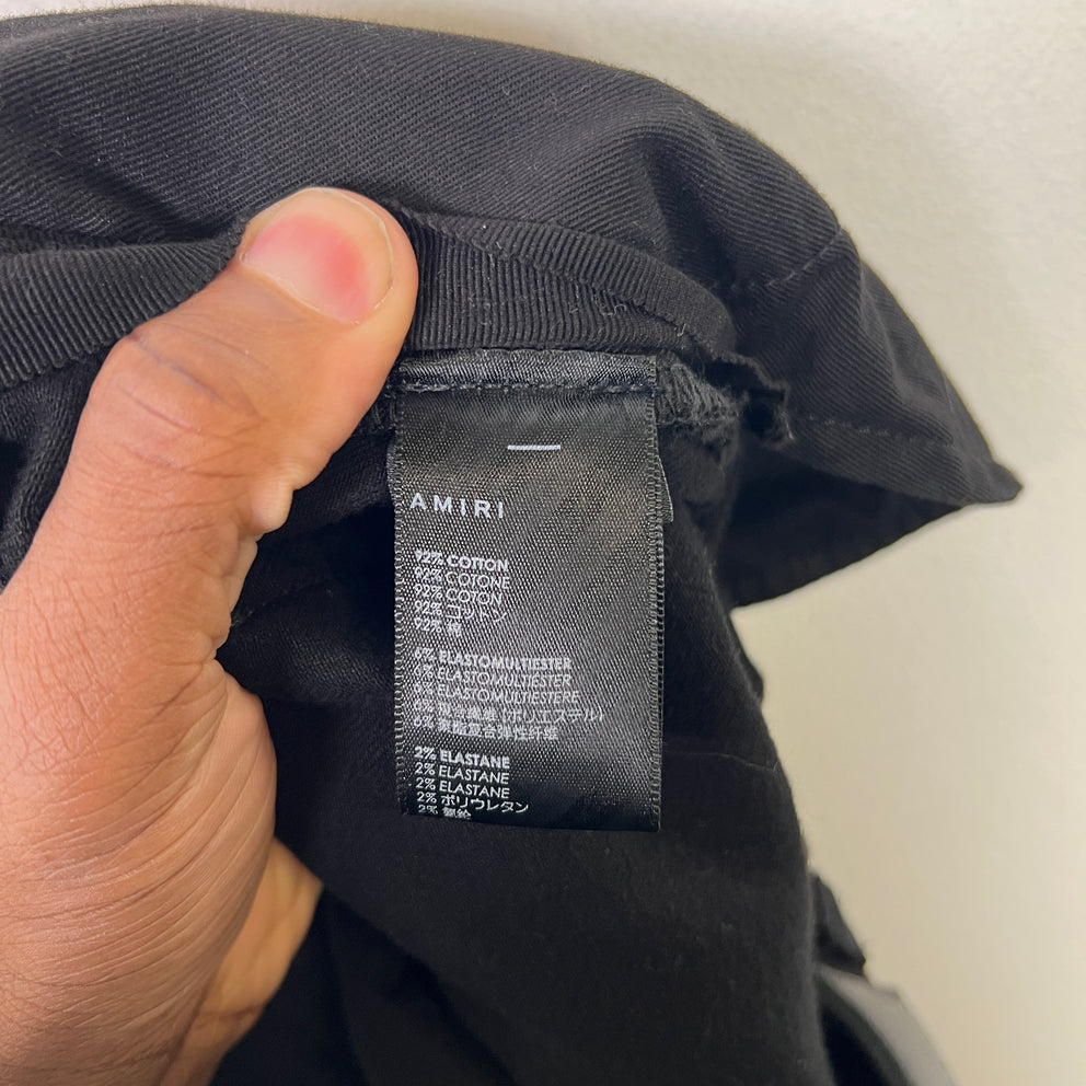 Amiri Black Bandana Thrasher Jeans