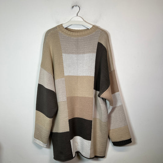 Jacquemus Brown Check Knit Sweater Size L
