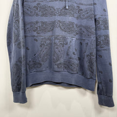 Raf Simons AW04 Blue 'Waves' Paisley Hoodie Size 48