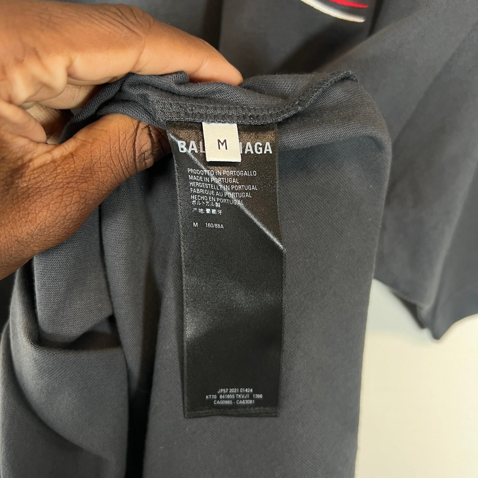 Balenciaga Dark Grey Campaign Logo T-Shirt Size M
