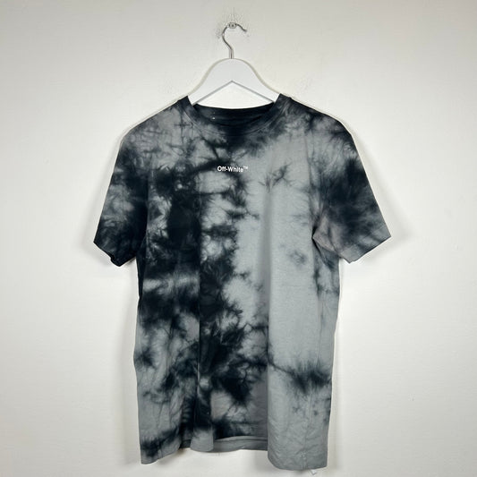 Off-White Grey Tye Dye Smoke Tee Size S