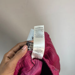 Rick Owens EDFU SS/23 Fuchsia Cargo Bela Leather Shorts Size L