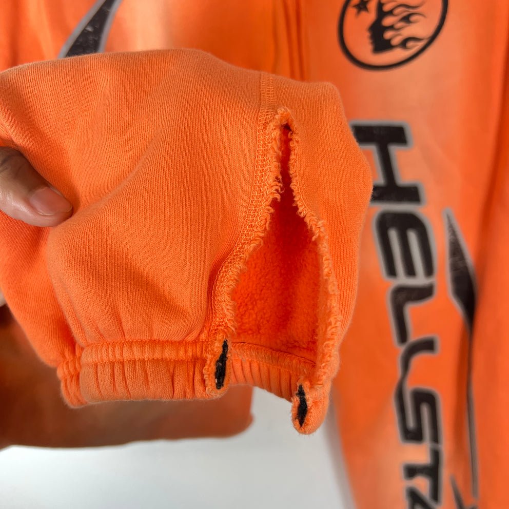 Hellstar Orange Sport Logo Sweatpants Size S