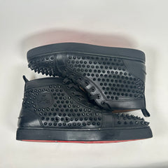 Christian Louboutin Black High-top Spiked Sneakers