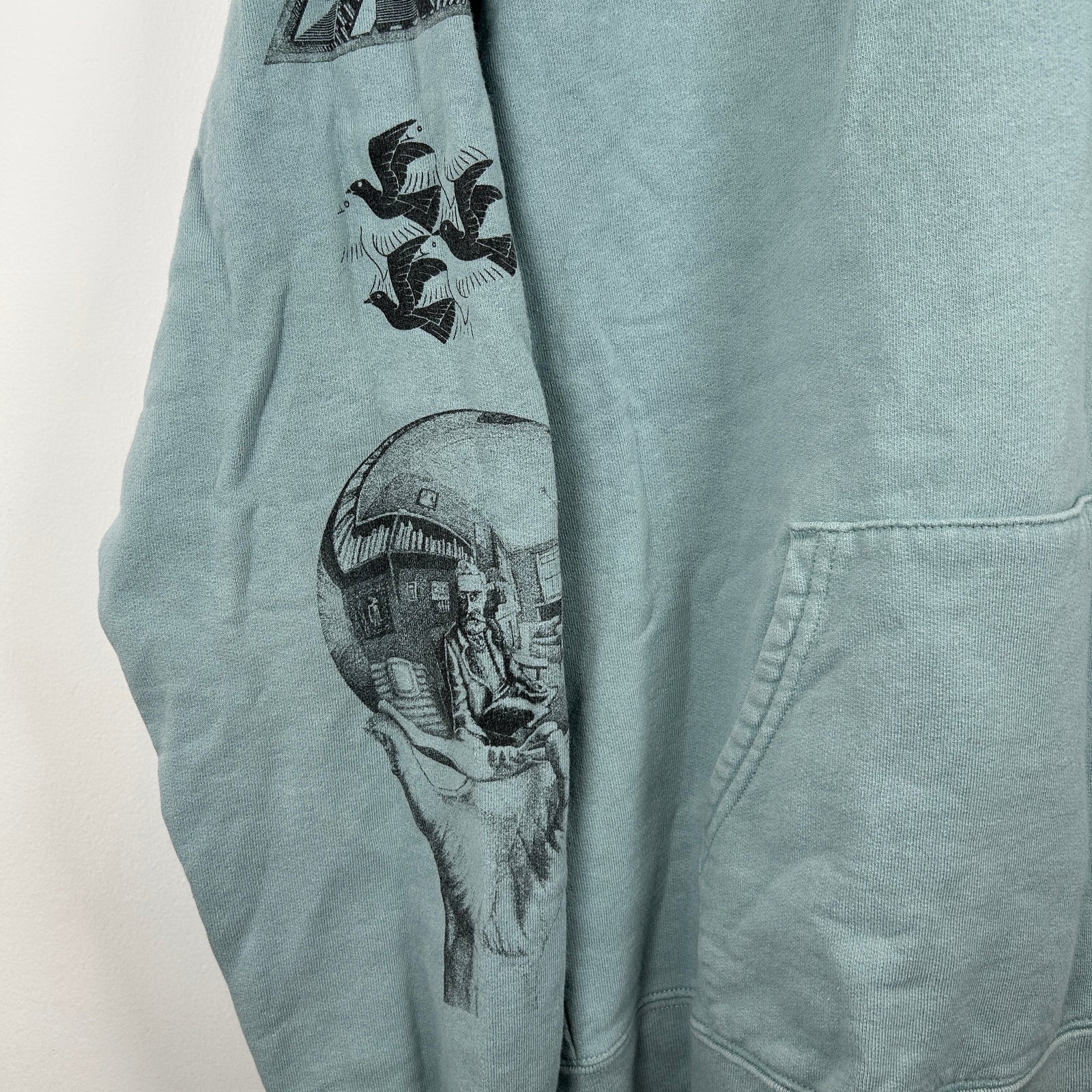 Supreme Blue M.C Escher Hoodie Size L