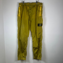 Stone Island Mustard Yellow Nylon Cargo Pants Size 36