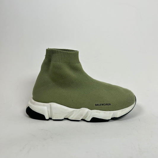 Balenciaga Kids Green Sock Runners Size 1