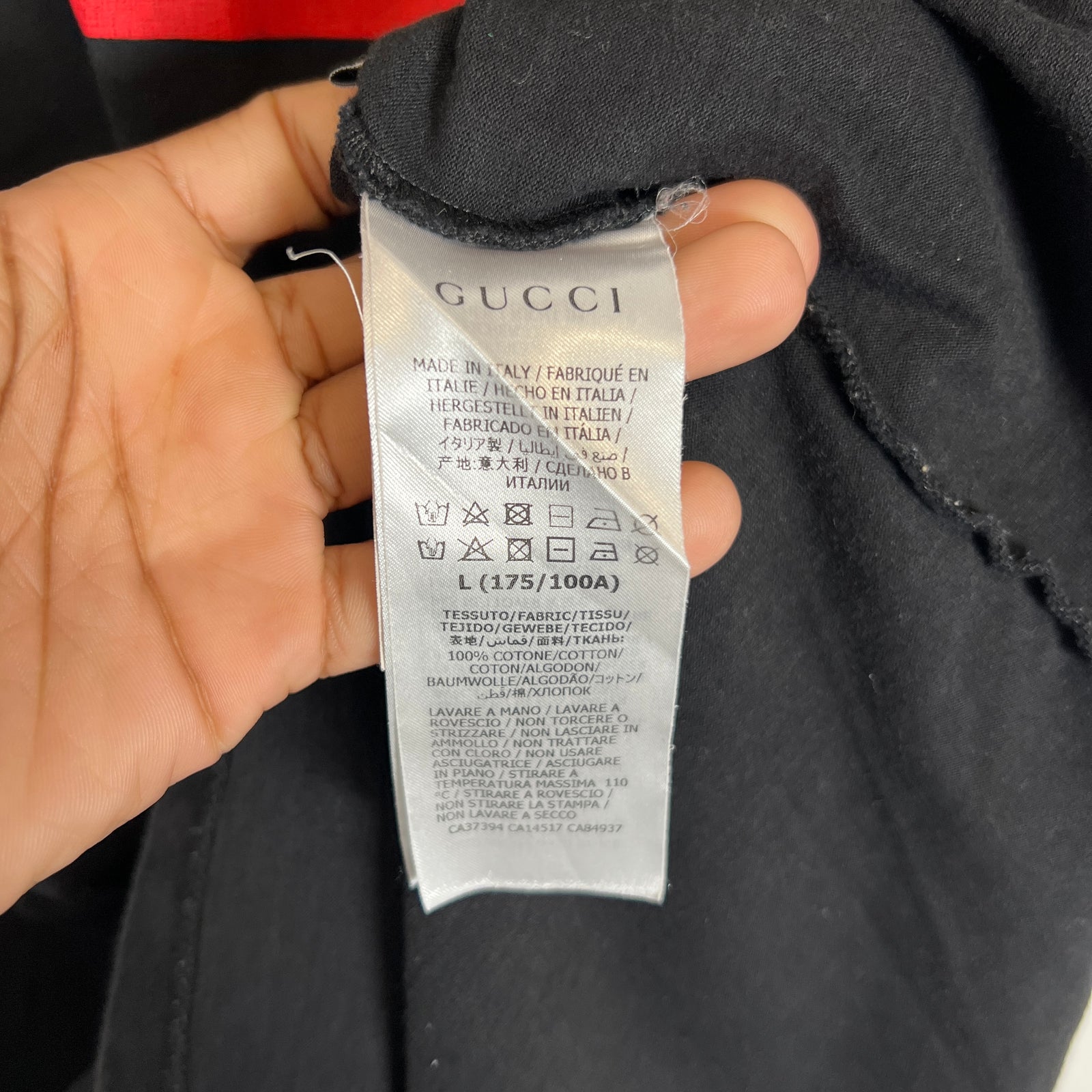 Gucci Black Original Gucci Logo T-Shirt Size L