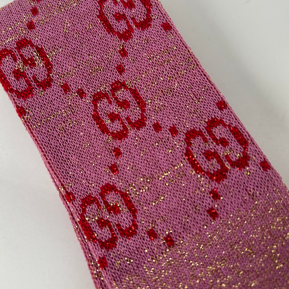 Gucci Pink Monogram Socks