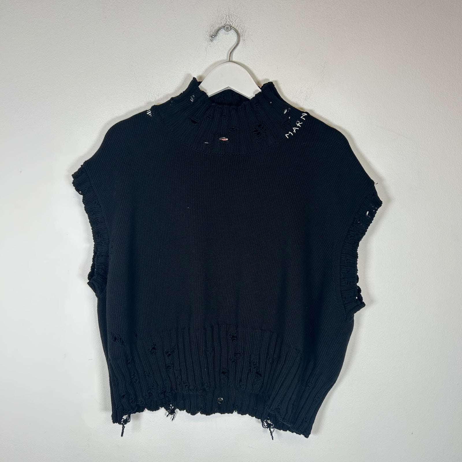 Marni Black Cropped Vest Size S
