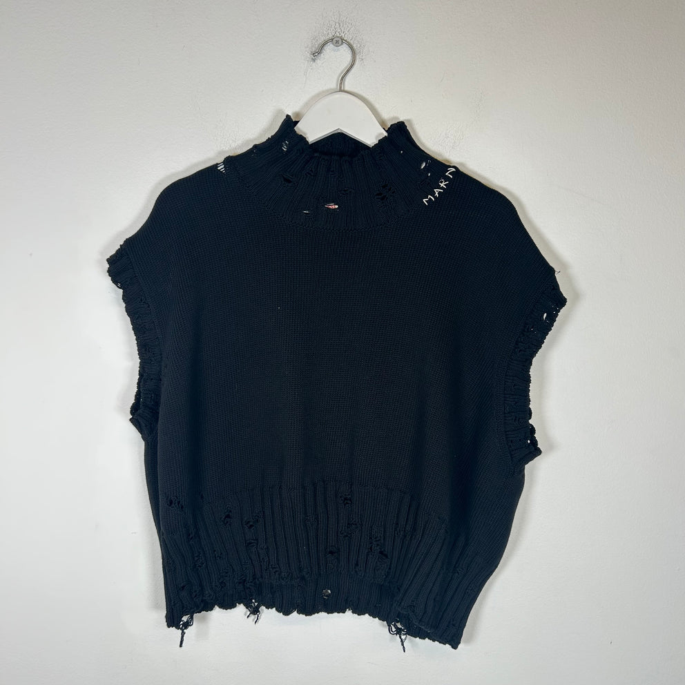 Marni Black Cropped Vest Size S