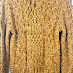 Maison Margiela Cable Knit Brown Sweater Size M