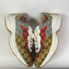 Gucci Multi Orange GG Rhyton Sneaker Size GG 10.5