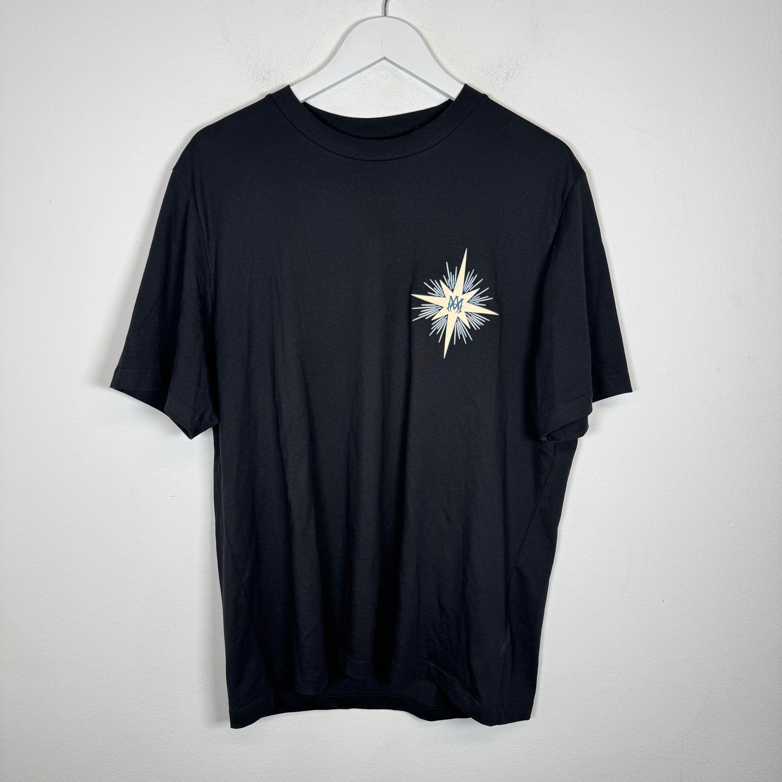 Amiri Black Starburst Logo T-Shirt Size L