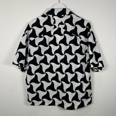 Bottega Veneta Wavy Technical Button-up Shirt Size S