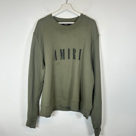 Amiri Military Green Core Logo Crewneck Size XXL