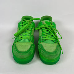 Louis Vuitton Green Canvas Trainers Size 8