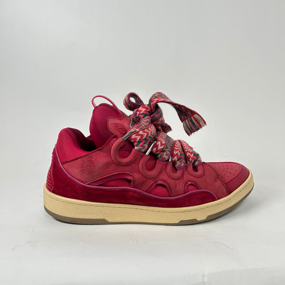 Lanvin Red Watermelon Curb Sneaker Size 44