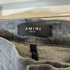 Amiri Grey/White Playboy Patch Skinny Jeans Size 38