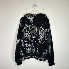 Balenciaga Skater Graffiti Zip-Up Hoodie