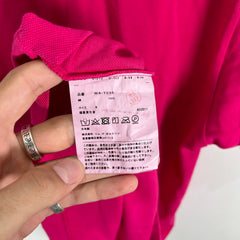 Lacoste x Junya Watanbe CDG Pink Logo Polo Shirt Size S
