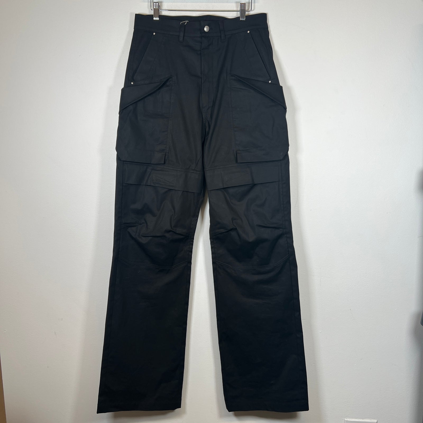 Rick Owens Black Stefan Cargo Pants Size 31