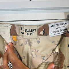 Gallery Dept Chocolate Chip Camo Flared Carpenter Pants Size 33
