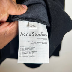 Acne Studios Black Mock Neck Logo Sweater Size XL
