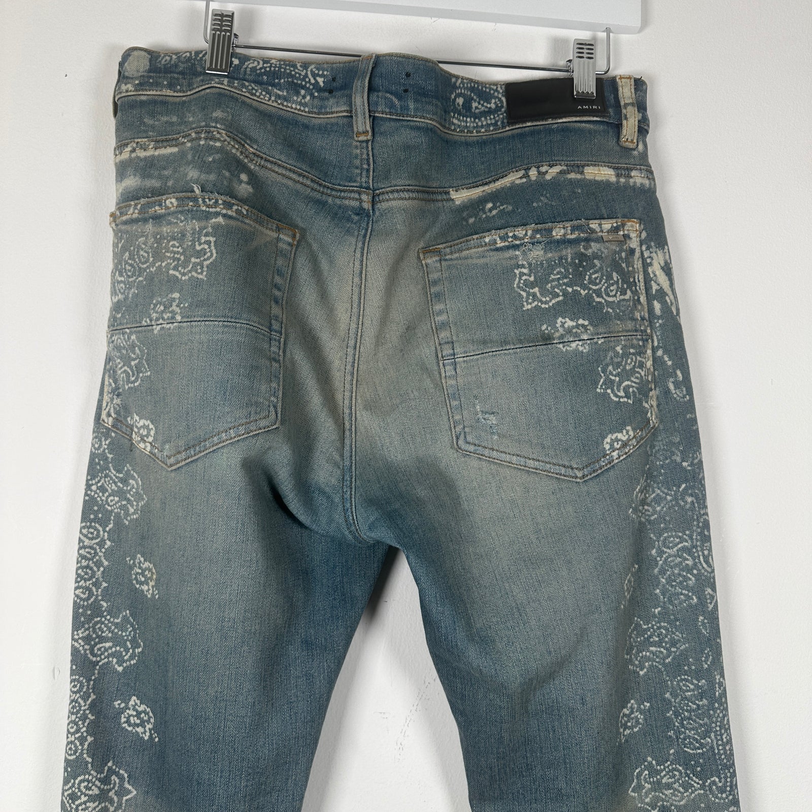 Amiri Light Wash Paisley Jeans Size 34