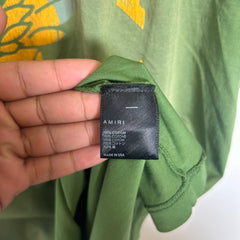 Amiri Green/Yellow Track T-shirt Size L