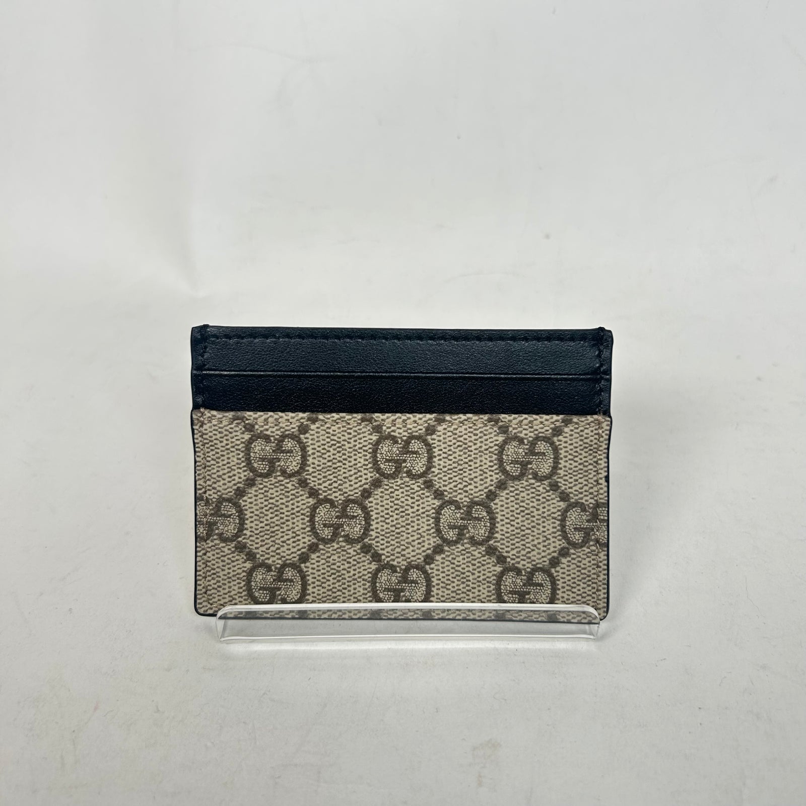 Gucci Black GG Supreme Card Holder