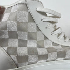 Louis Vuitton White Damier Tattoo High Tops LV 9