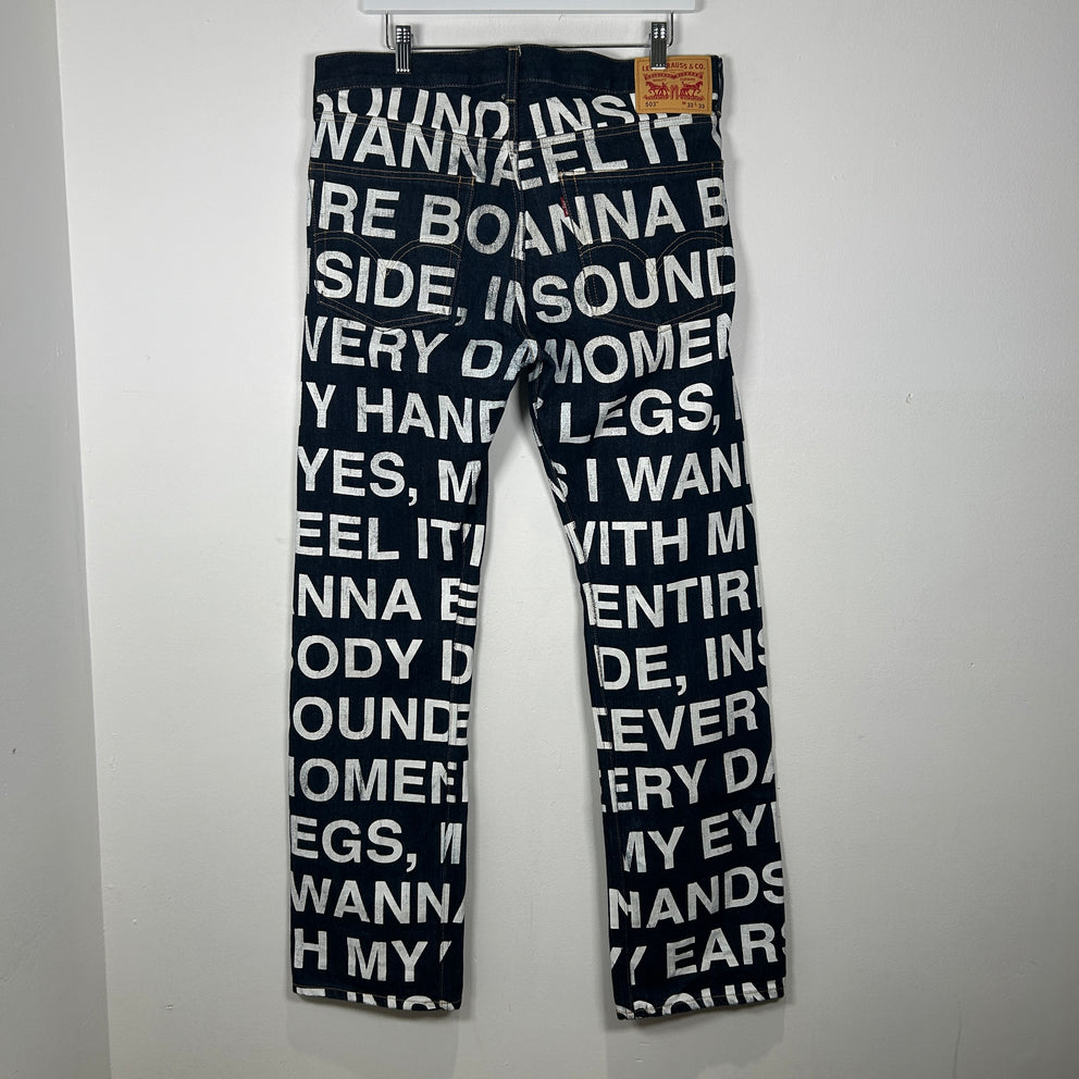 Junya Wanatabe Poem Script Jeans Size S