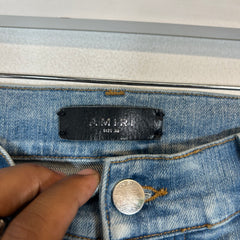Amiri Lightwash MA Music Note Patch Jeans Size 32