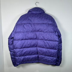 Dior Oblique Purple Puffer Jacket Size 54