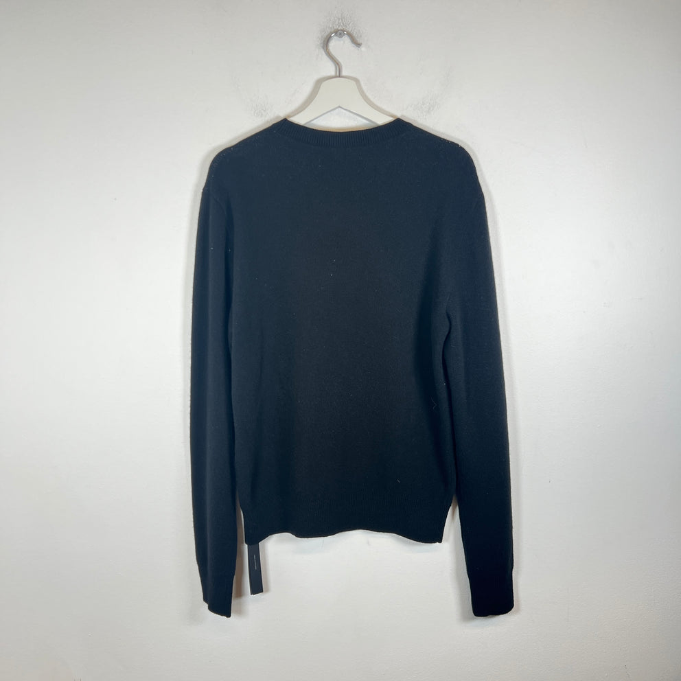 Amiri Black Cashmere Crystal Ball Sweater Size S