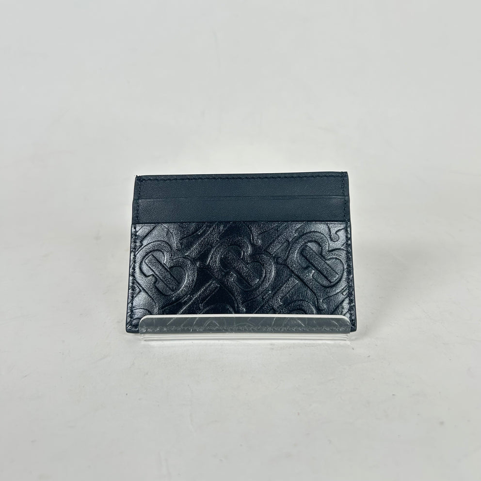 Burberry Black Embossed Logo Card Holder