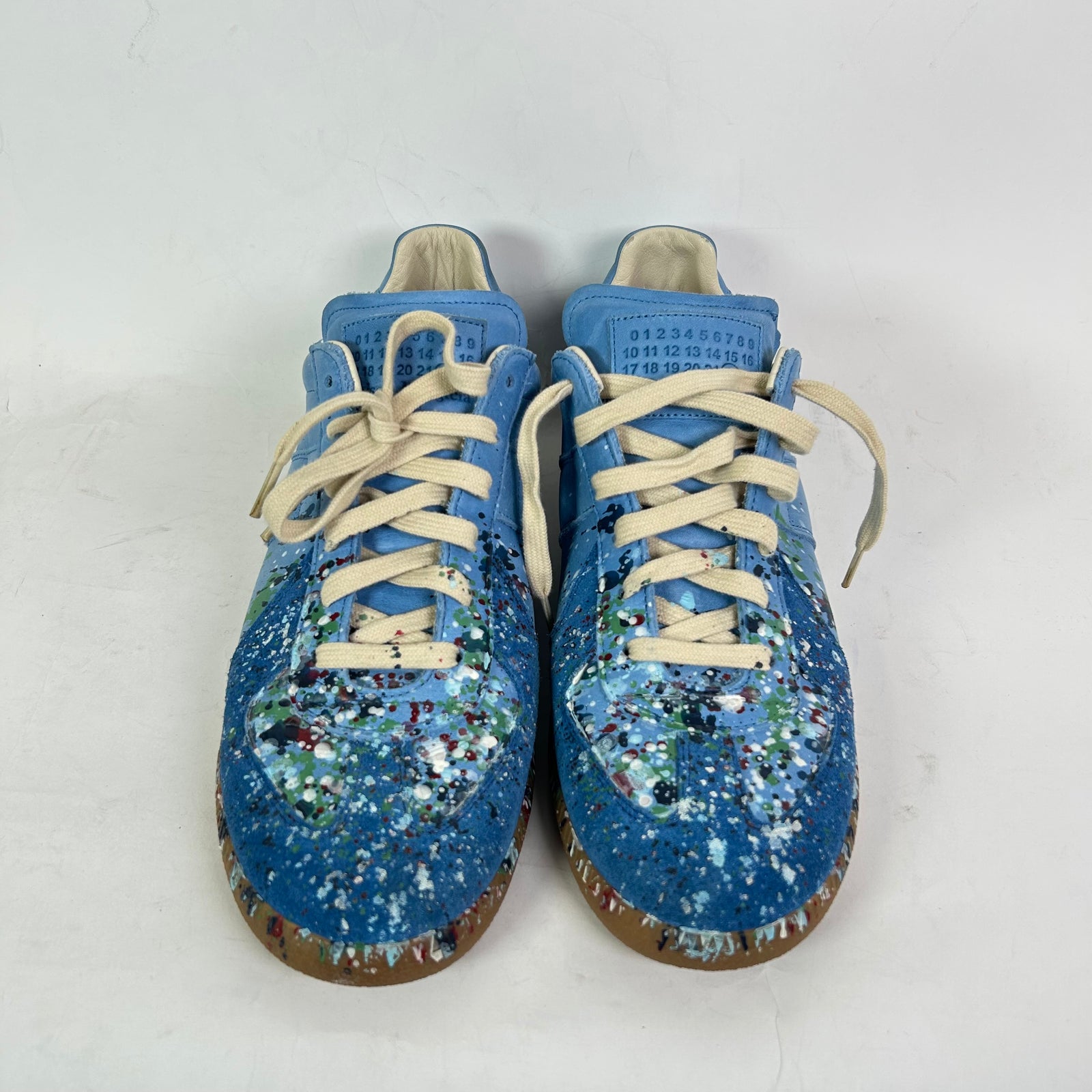 Maison Margiela Light Blue Paint Splatter Replica Gats Size 44