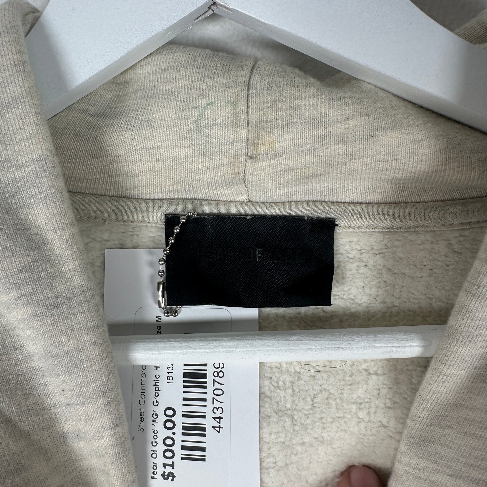 Fear Of God 'FG' Graphic Hoodie Size M