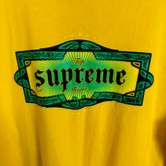 Supreme Yellow/Green Logo T-shirt Size XL